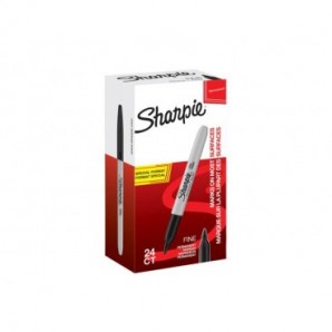 Marcatori permanente Sharpie Fine F punta conica 1 mm nero special pack 24 pezzi - 2077128