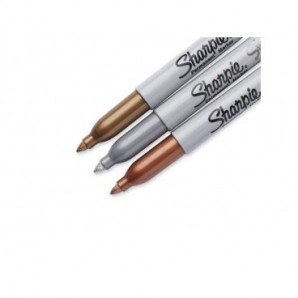 Marcatore permanente Sharpie Metallic F punta conica 3 mm argento 1891063