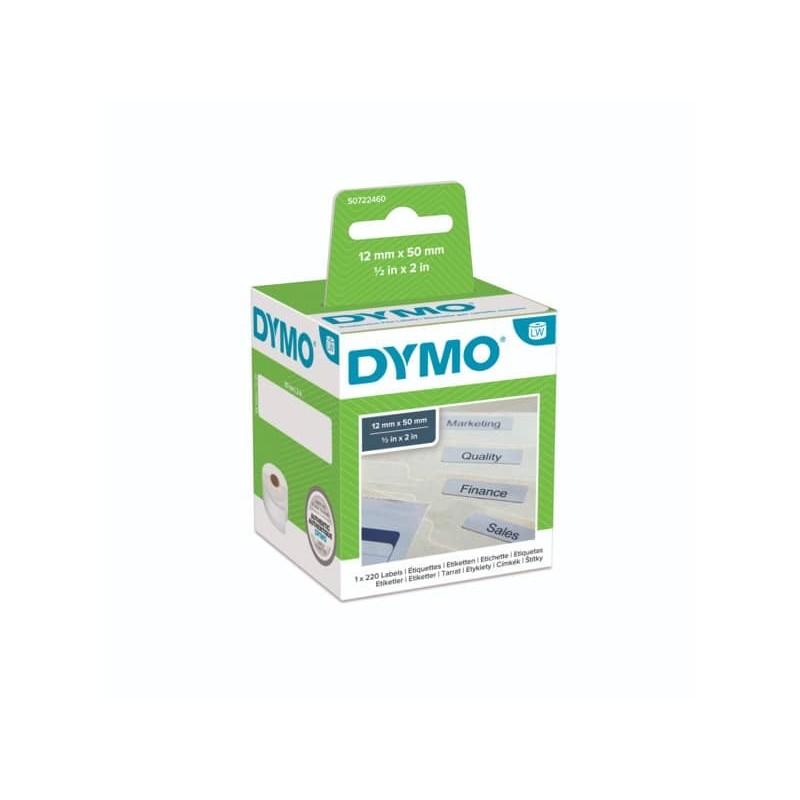 Rotolo da 220 etichette Dymo LabelWriter Cartelle sospese 50x12 mm bianco S0722460_873350