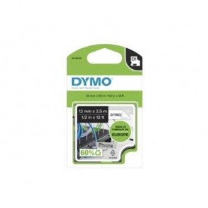 Nastro per etichettatrici Dymo D1 Nylon 12 mm x 3,5 m nero/bianco S0718040_092297