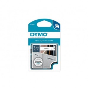 Nastro per etichettatrici Dymo D1 Poliestere extra strong 12 mm x 5,5 m nero/bianco - S0718060_092319