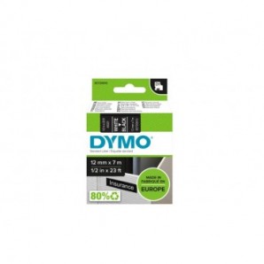 Nastro per etichettatrici Dymo D1 - 12 mm x 7 m bianco/nero S0720610_699055