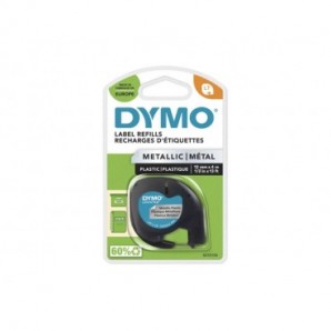 Nastro per etichettatrici Dymo LT metallico 12 mm x 4 m nero/argento S0721730_345628