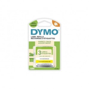 Nastri per etichettatrici Dymo LT 12 mm x 4 m assortiti starter kit da 3 nastri - S0721790