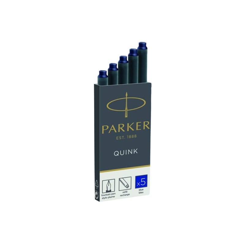 Cartucce inchiostro per stilografica Parker Quink blu confezione da 5 - 1950384_376230