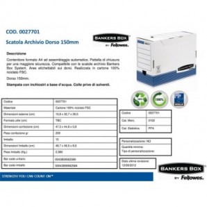 Scatola archivio BANKERS BOX Box System 32,7x26,5 cm dorso 15 cm 0027701_241798