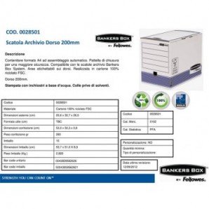 Scatola archivio BANKERS BOX Box System 32,7x26,5 cm dorso 20 cm 0028501_241781