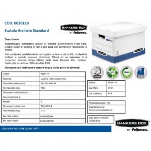 Scatola archivio BANKERS BOX Box System blu/bianco 0026101_704582