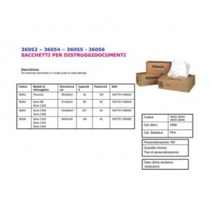 Sacchetti per distruggidocumenti FELLOWES capacità tra 23 e 28 l 100pz - 36052_774296