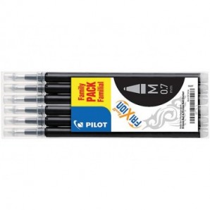 Refill sfera Pilot Frixion 0,7 mm nero Conf. 6 pezzi - 006642_934569