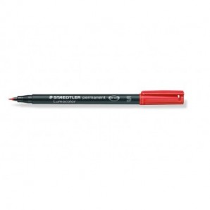 Penna a punta sintetica Staedtler Lumocolor permanent pen 313 S rosso 313-2_087092