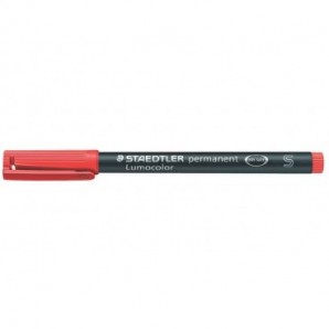 Penna a punta sintetica Staedtler Lumocolor permanent pen 313 S rosso 313-2_087092