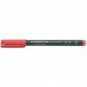 Penna a punta sintetica Staedtler Lumocolor permanent pen 313 S rosso 313-2_087092