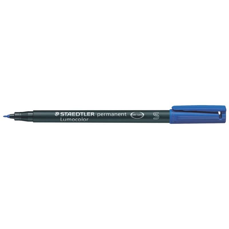 Penna a punta sintetica Staedtler Lumocolor permanent pen 313 S blu 313-3_013151