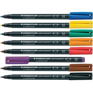 Penna a punta sintetica Staedtler Lumocolor permanent pen 317 M blu 317-3_013372