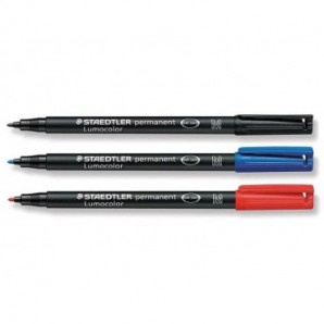 Penna a punta sintetica Staedtler Lumocolor permanent pen 317 M blu 317-3_013372