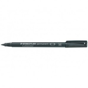 Penna a punta sintetica Staedtler Lumocolor permanent pen 317 M nero 317-9_013364