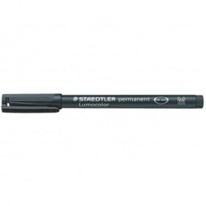 Penna a punta sintetica Staedtler Lumocolor permanent pen 317 M nero 317-9_013364