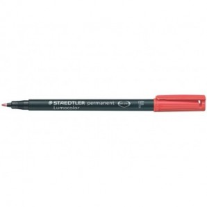 Penna a punta sintetica Staedtler Lumocolor permanent pen 318 F rosso 318-2_013569