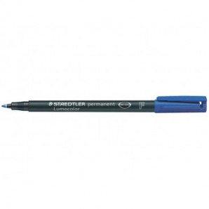 Penna a punta sintetica Staedtler Lumocolor permanent pen 318 F blu 318-3_013550
