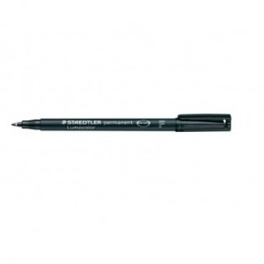 Penna a punta sintetica Staedtler Lumocolor permanent pen 318 F nero 318-9_013542