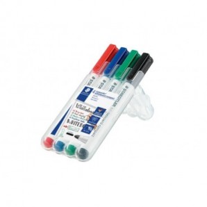 Marcatori per lavagne bianche Staedtler Lumocolor whiteboard compact 341 assortiti astuccio da 4 pezzi - 341 WP4_208443