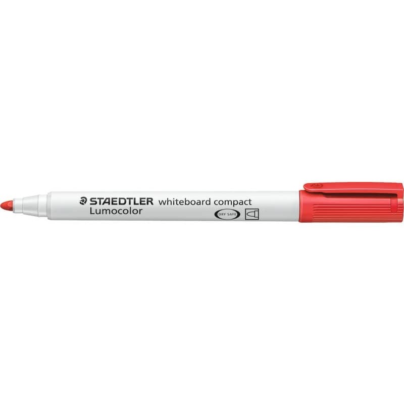 Marcatore per lavagne bianche Staedtler Lumocolor whiteboard compact 341 1-2 mm rosso - 341-2_196435