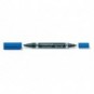 Marcatore doppia punta Staedtler Lumocolor permanent duo 348 0,6-1,5 mm blu - 348-3_939363