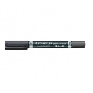 Marcatore doppia punta Staedtler Lumocolor permanent duo 348 0,6-1,5 mm nero - 348-9_939362