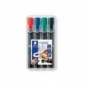 Marcatori punta a scalpello Staedtler Lumocolor permanent marker 350 astuccio da 4 pezzi - 350 WP4_570644