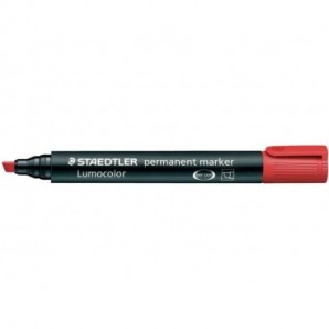 Marcatore punta a scalpello Staedtler Lumocolor permanent marker 350 2-5 mm rosso - 350-2_489733