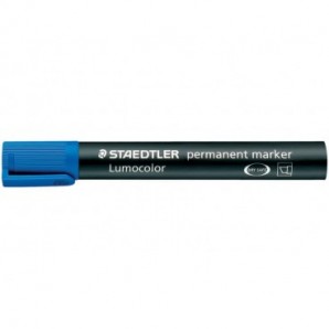 Marcatore punta a scalpello Staedtler Lumocolor permanent marker 350 2-5 mm blu - 350-3_489725