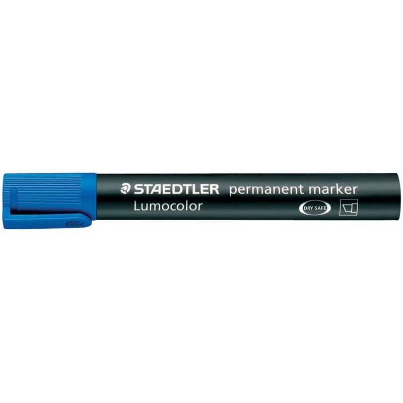 Marcatore punta a scalpello Staedtler Lumocolor permanent marker 350 2-5 mm blu - 350-3_489725