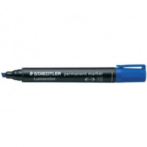 Marcatore punta a scalpello Staedtler Lumocolor permanent marker 350 2-5 mm blu - 350-3_489725