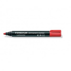 Marcatore permanente punta tonda Staedtler Lumocolor permanent marker 352 2 mm rosso - 352-2_646553