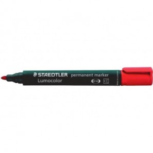 Marcatore permanente punta tonda Staedtler Lumocolor permanent marker 352 2 mm rosso - 352-2_646553