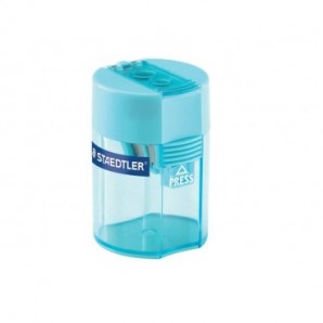 Temperamatite con contenitore Staedtler Noris a 2 fori 512 006 cyan verde Tiffany - 512 006-37_163070