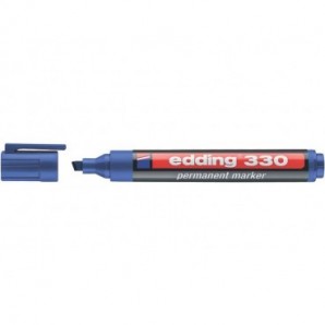 Marcatore permanente edding 330 punta scalpello 1-5 mm blu 4-330003_269551