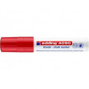 Marcatore a gesso liquido edding 4090 punta scalpello 4-15 mm rosso 4-4090002_300819