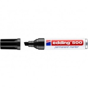 Marcatore permanente edding 500 punta scalpello 2-7 mm nero 4-500001_147181