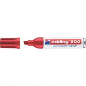 Marcatore permanente edding 500 punta scalpello 2-7 mm rosso 4-500002_698105