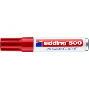 Marcatore permanente edding 500 punta scalpello 2-7 mm rosso 4-500002_698105