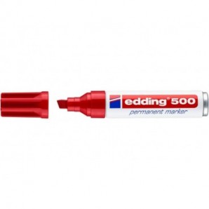 Marcatore permanente edding 500 punta scalpello 2-7 mm rosso 4-500002_698105