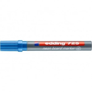Marcatore Neon per lavagne edding 725 punta scalpello 2-5 mm blu fluorescente 4-725063_269462