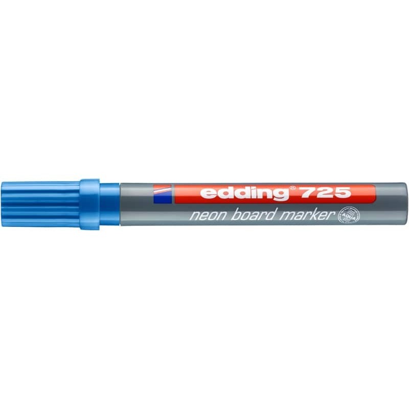 Marcatore Neon per lavagne edding 725 punta scalpello 2-5 mm blu fluorescente 4-725063_269462