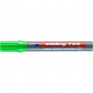 Marcatore Neon per lavagne edding 725 punta scalpello 2-5 mm verde fluorescente - 4-725064_269470