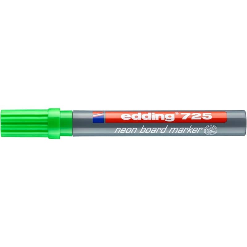 Marcatore Neon per lavagne edding 725 punta scalpello 2-5 mm verde fluorescente - 4-725064_269470