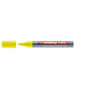 Marcatore Neon per lavagne edding 725 punta scalpello 2-5 mm giallo fluorescente - 4-725065_269488