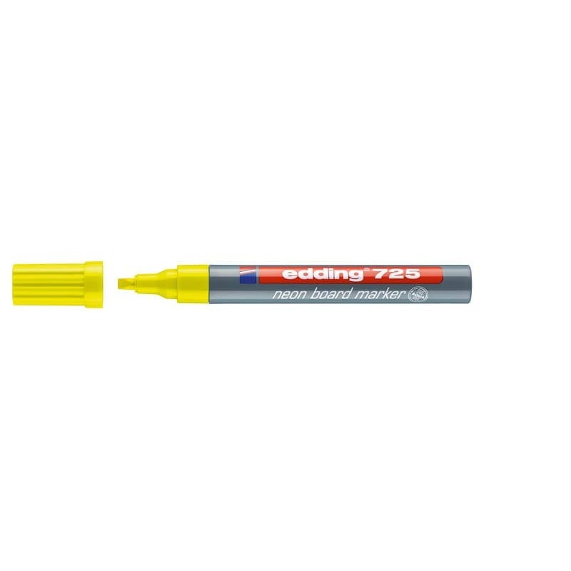 Marcatore Neon per lavagne edding 725 punta scalpello 2-5 mm giallo fluorescente - 4-725065_269488