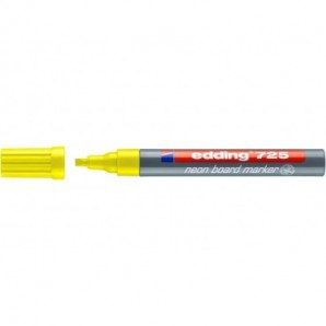 Marcatore Neon per lavagne edding 725 punta scalpello 2-5 mm giallo fluorescente - 4-725065_269488